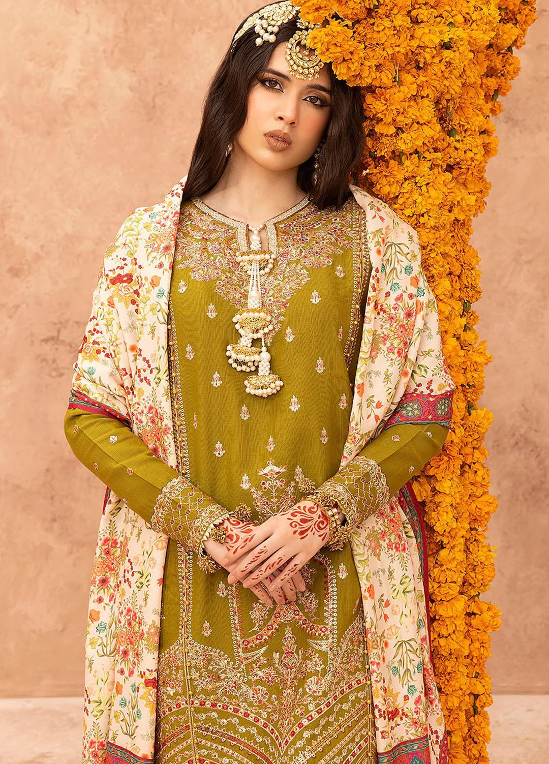 Laal By Bin Ilyas Embroidered Khaddar Suits Unstitched 3 Piece BI23L 1514-A - Winter Collection