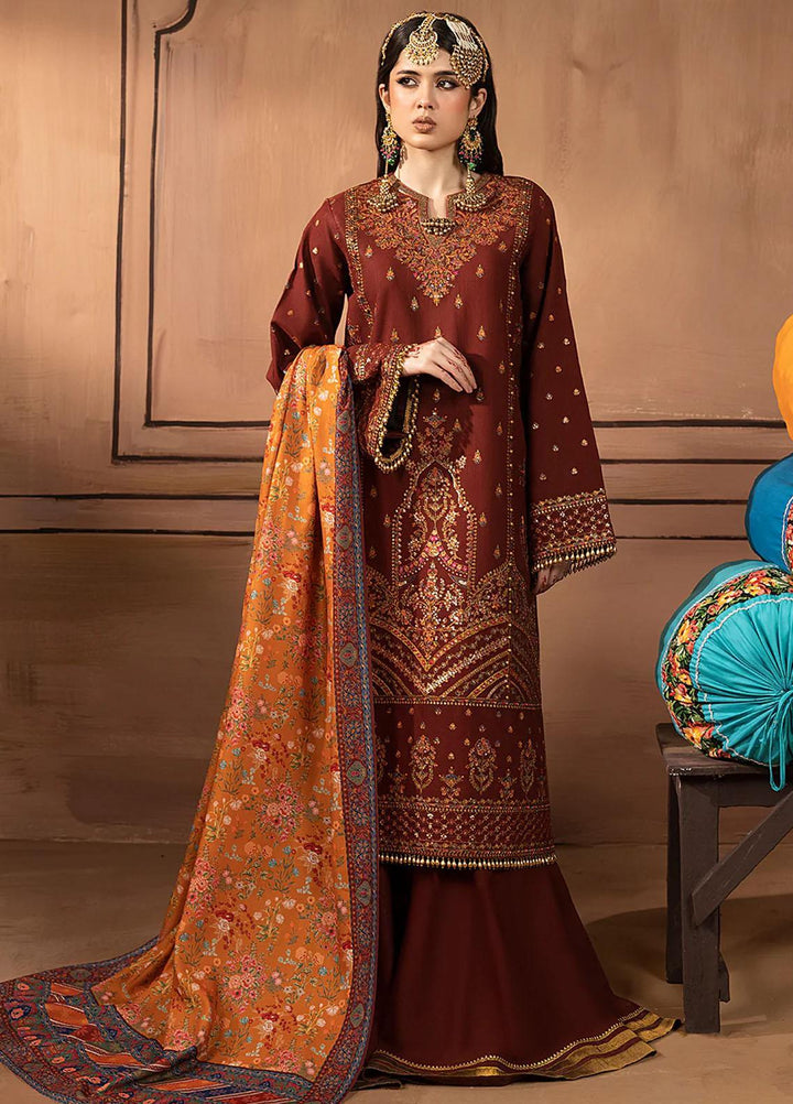 Laal By Bin Ilyas Embroidered Khaddar Suits Unstitched 3 Piece BI23L 1514-B - Winter Collection