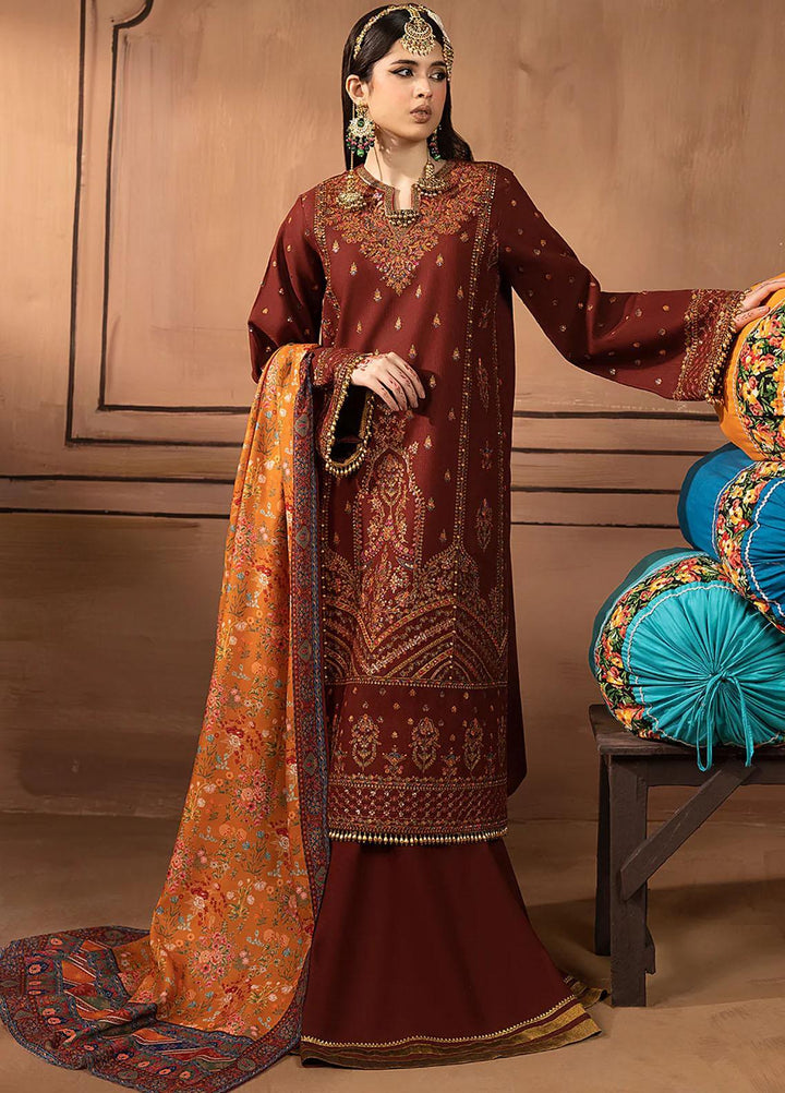 Laal By Bin Ilyas Embroidered Khaddar Suits Unstitched 3 Piece BI23L 1514-B - Winter Collection