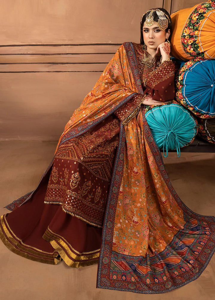 Laal By Bin Ilyas Embroidered Khaddar Suits Unstitched 3 Piece BI23L 1514-B - Winter Collection