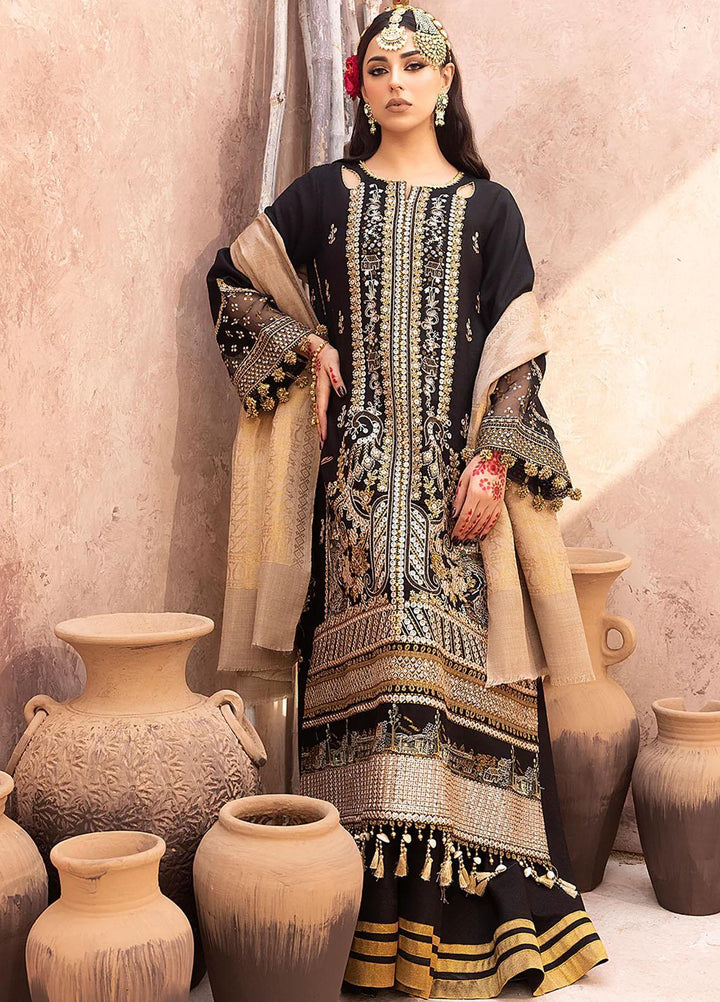 Laal By Bin Ilyas Embroidered Karandi Suits Unstitched 3 Piece BI23L 1515-A - Winter Collection
