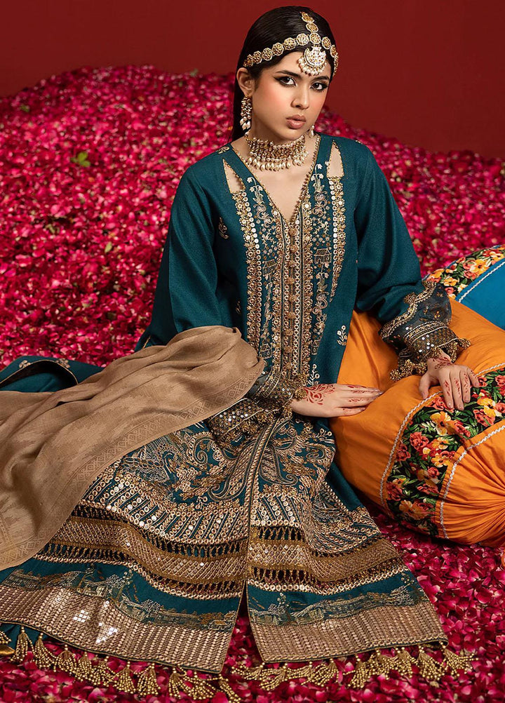 Laal By Bin Ilyas Embroidered Karandi Suits Unstitched 3 Piece BI23L 1515-B - Winter Collection