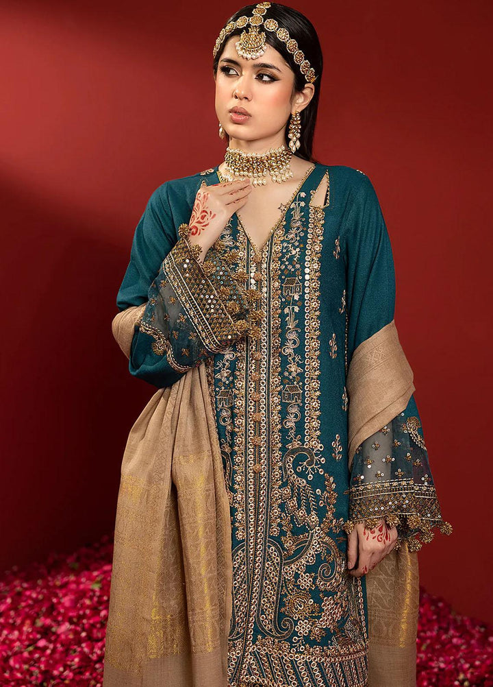 Laal By Bin Ilyas Embroidered Karandi Suits Unstitched 3 Piece BI23L 1515-B - Winter Collection