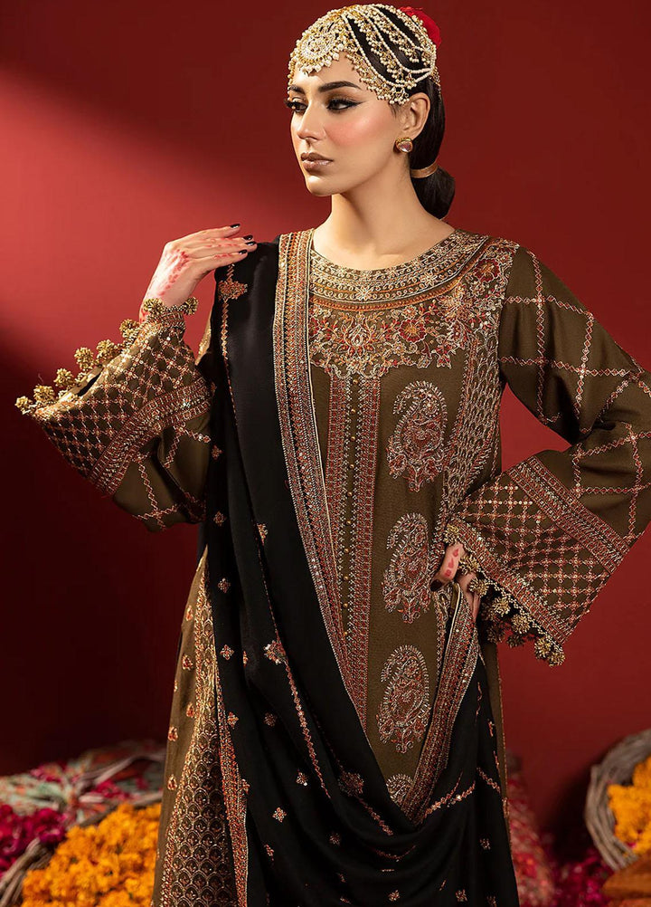 Laal By Bin Ilyas Embroidered Karandi Suits Unstitched 3 Piece BI23L 1516-A - Winter Collection