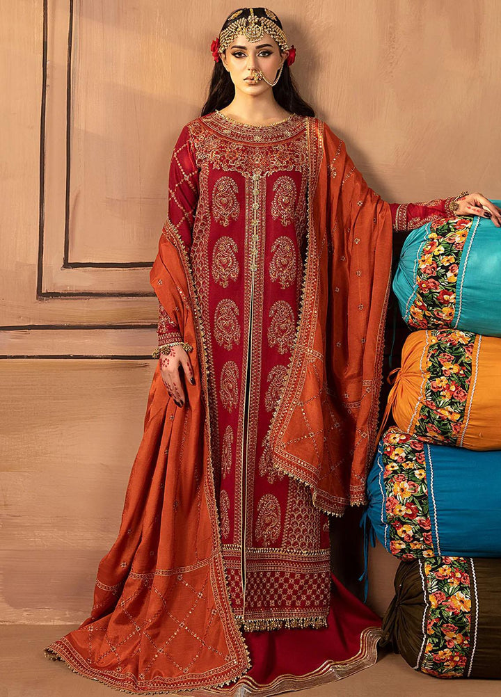Laal By Bin Ilyas Embroidered Karandi Suits Unstitched 3 Piece BI23L 1516-B - Winter Collection
