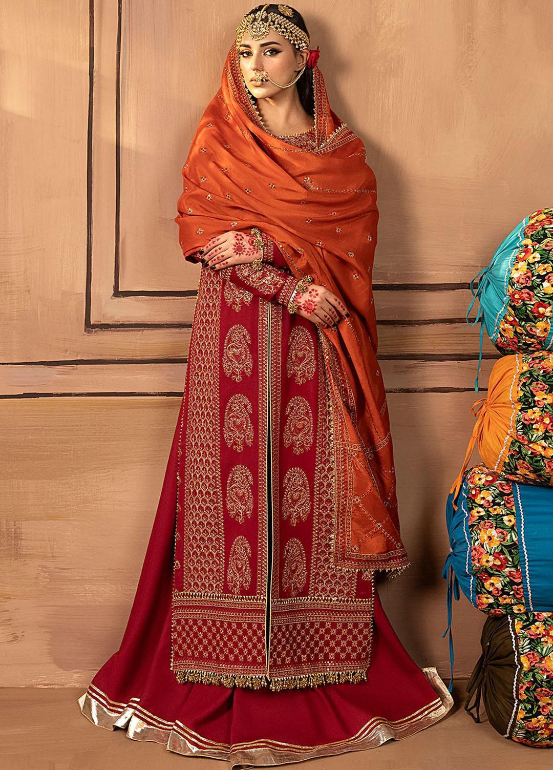 Laal By Bin Ilyas Embroidered Karandi Suits Unstitched 3 Piece BI23L 1516-B - Winter Collection