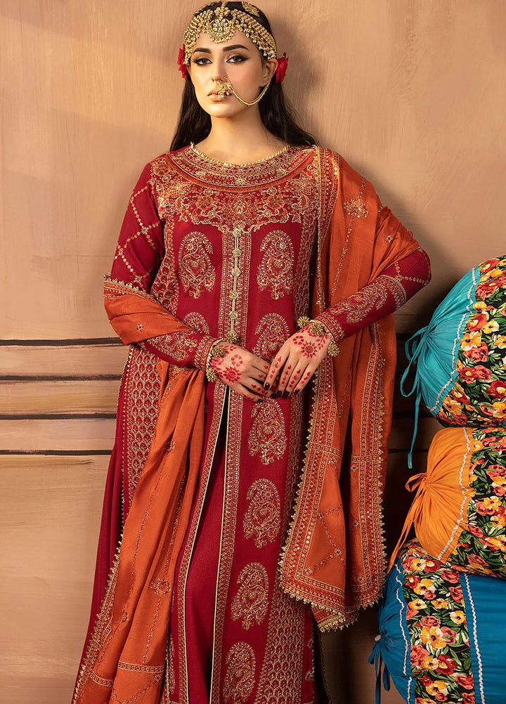 Laal By Bin Ilyas Embroidered Karandi Suits Unstitched 3 Piece BI23L 1516-B - Winter Collection
