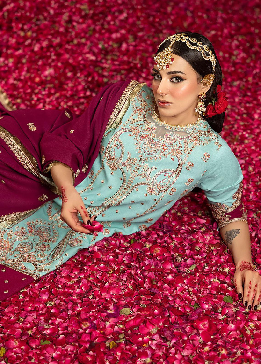 Laal By Bin Ilyas Embroidered Karandi Suits Unstitched 3 Piece BI23L 1517-A - Winter Collection