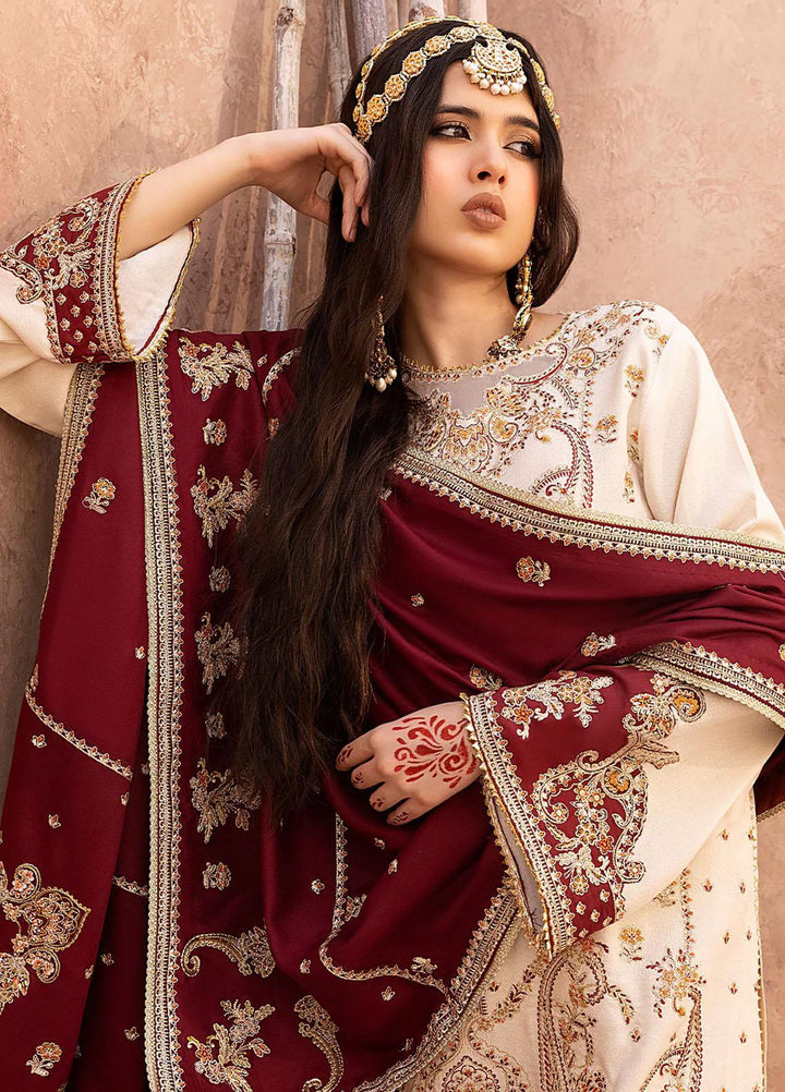 Laal By Bin Ilyas Embroidered Karandi Suits Unstitched 3 Piece BI23L 1517-B - Winter Collection