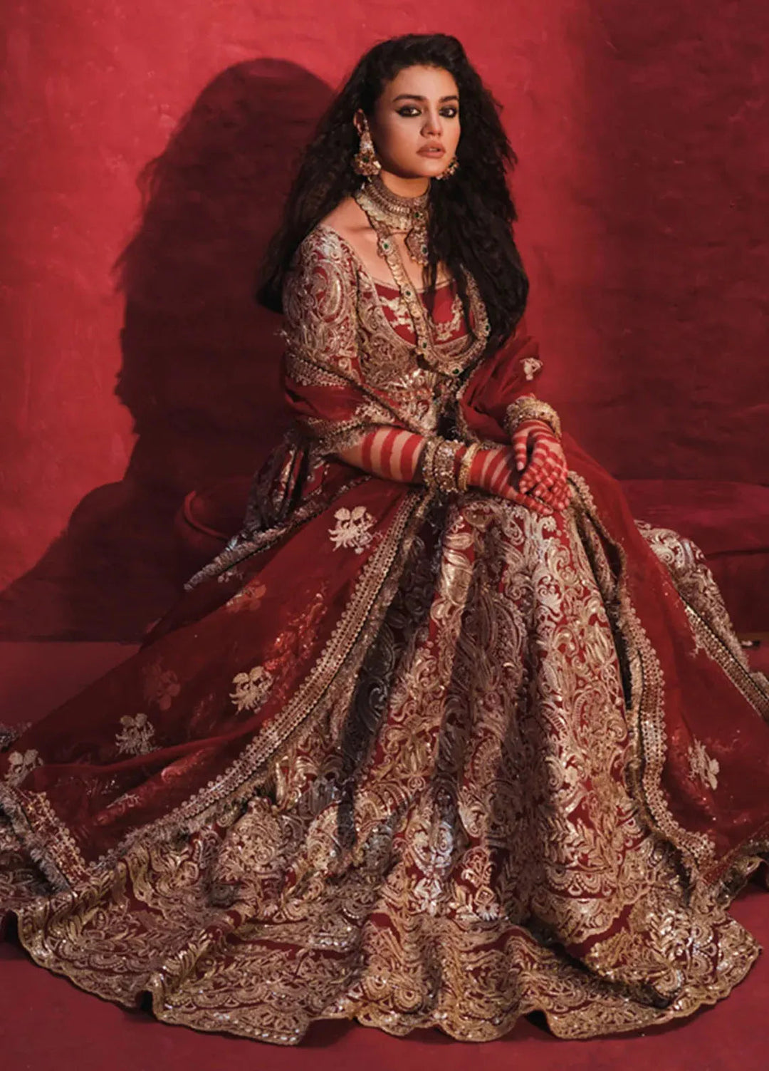 Laal Rang By Erum Khan Luxury Pret Embroidered Net 3 Piece Suit Noor Jahan