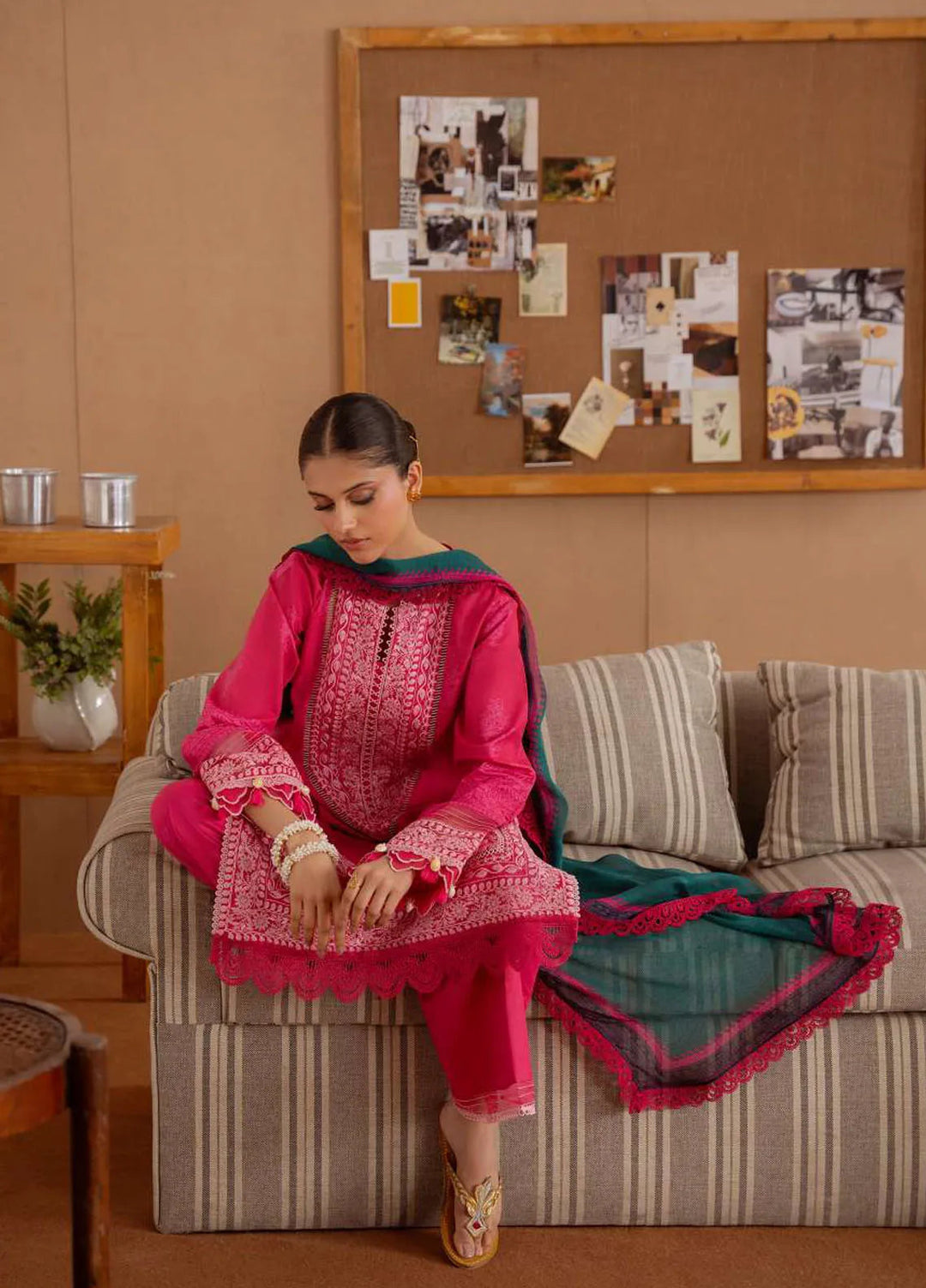 Laanem by Saira Rizwan Embroidered Lawn Suits Unstitched 3 Piece Elara-A - Summer Collection