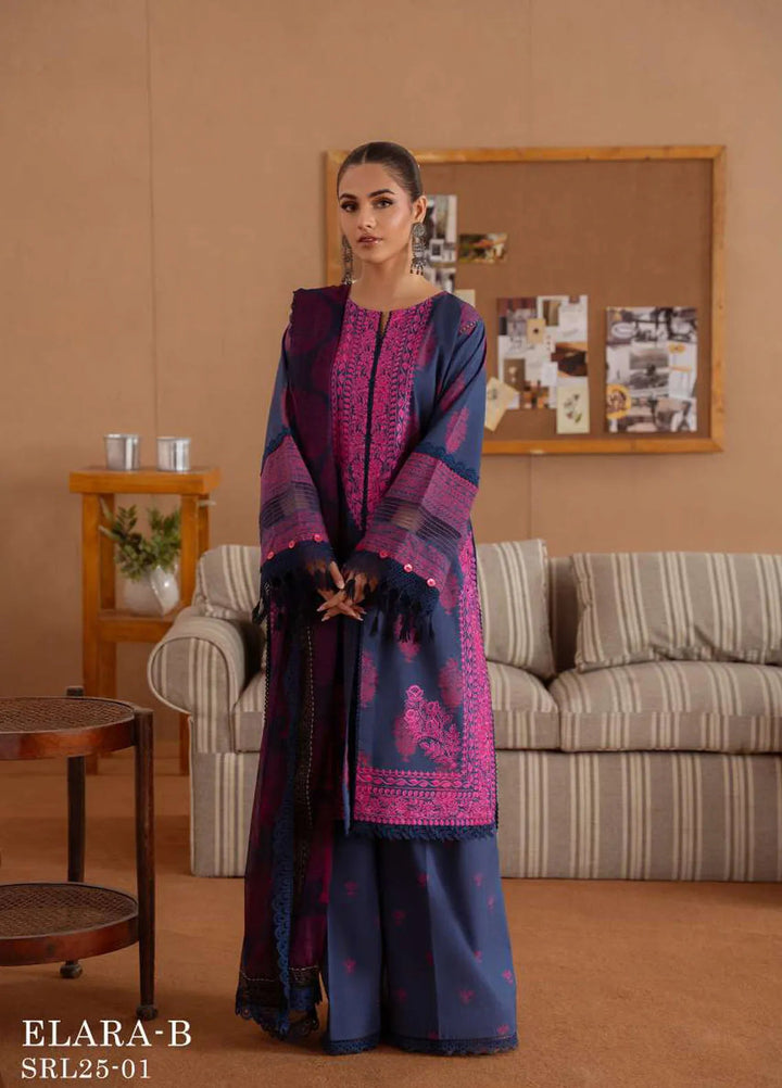 Laanem by Saira Rizwan Embroidered Lawn Suits Unstitched 3 Piece Elara-B - Summer Collection