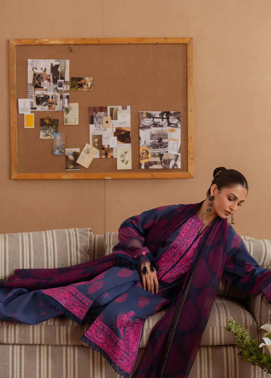 Laanem by Saira Rizwan Embroidered Lawn Suits Unstitched 3 Piece Elara-B - Summer Collection