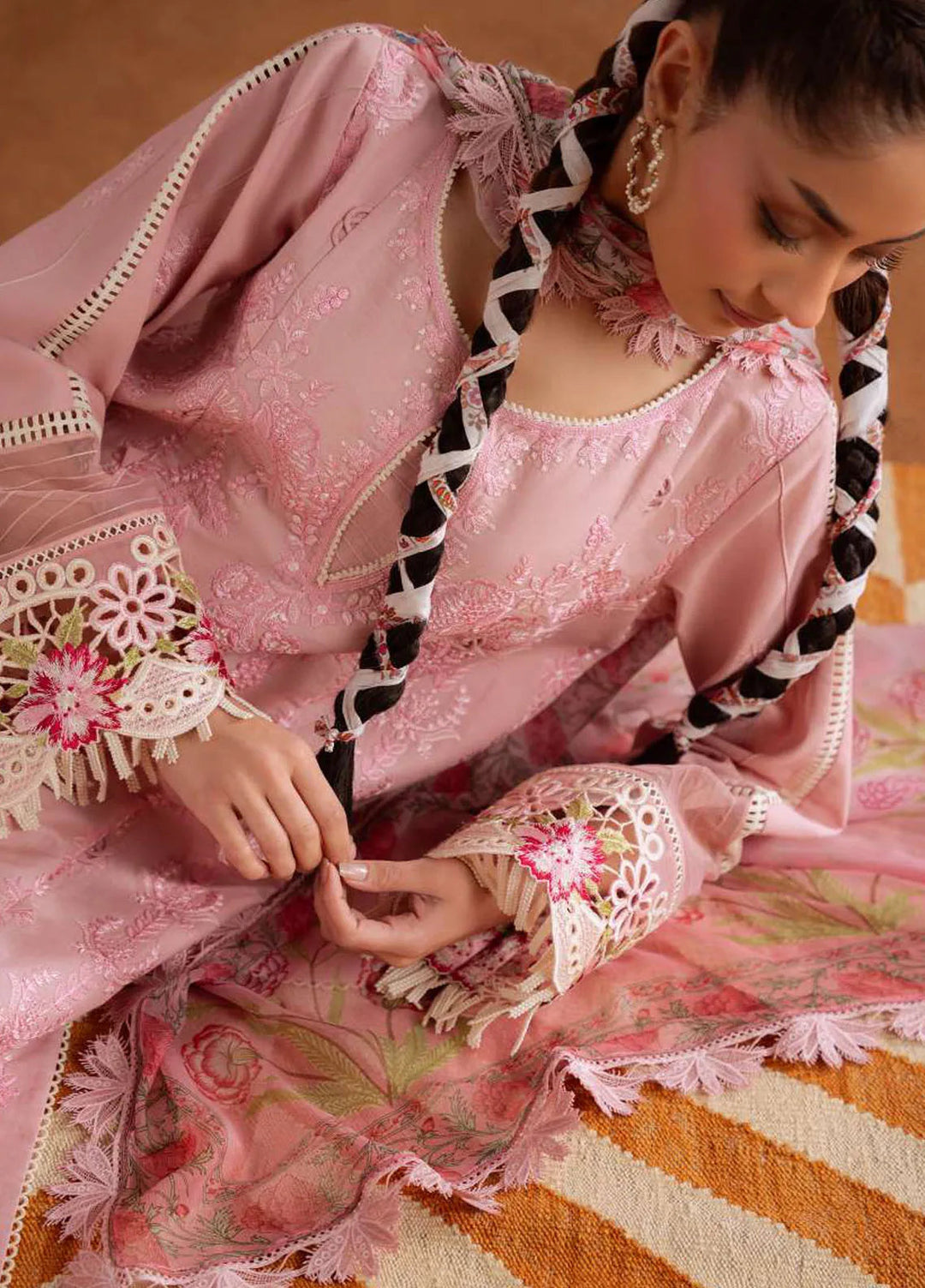 Laanem by Saira Rizwan Embroidered Lawn Suits Unstitched 3 Piece Leyla-B - Summer Collection