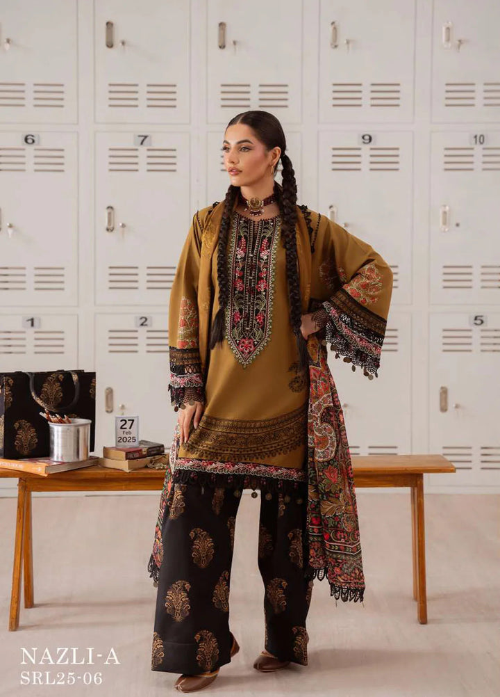 Laanem by Saira Rizwan Embroidered Lawn Suits Unstitched 3 Piece Nazli-A - Summer Collection