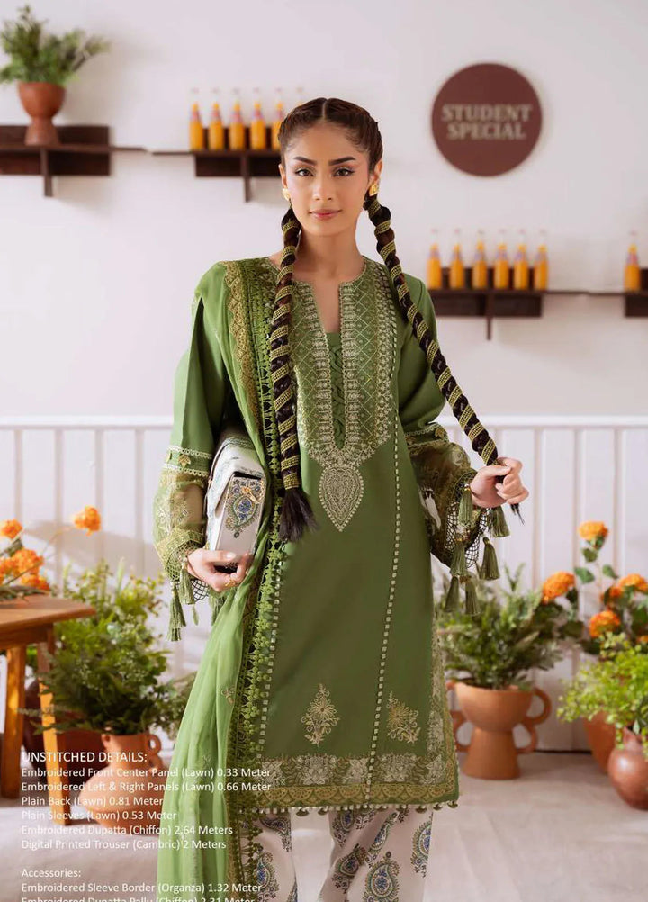 Laanem by Saira Rizwan Embroidered Lawn Suits Unstitched 3 Piece Zafira-A - Summer Collection