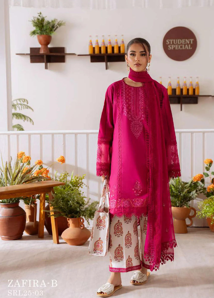 Laanem by Saira Rizwan Embroidered Lawn Suits Unstitched 3 Piece Zafira-B - Summer Collection