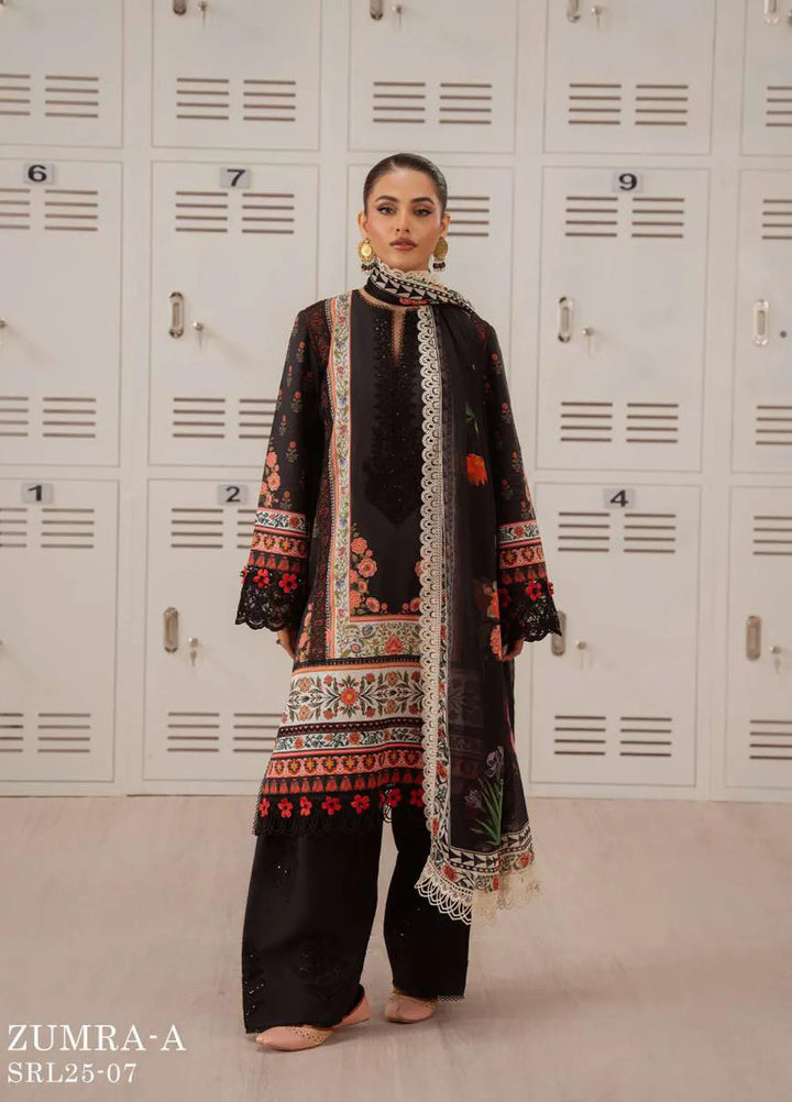 Laanem by Saira Rizwan Embroidered Lawn Suits Unstitched 3 Piece Zumira-A - Summer Collection