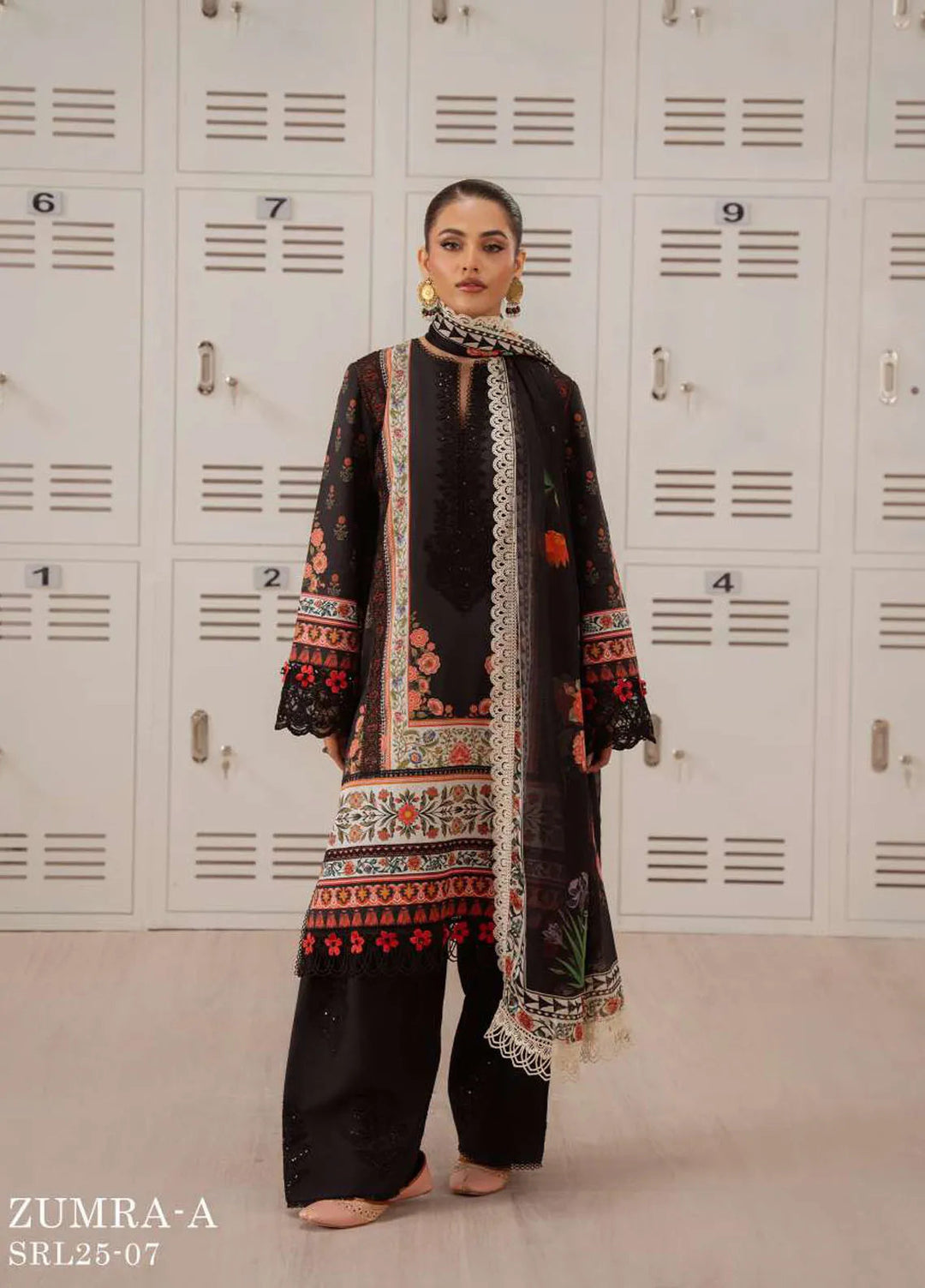 Laanem by Saira Rizwan Embroidered Lawn Suits Unstitched 3 Piece Zumira-A - Summer Collection