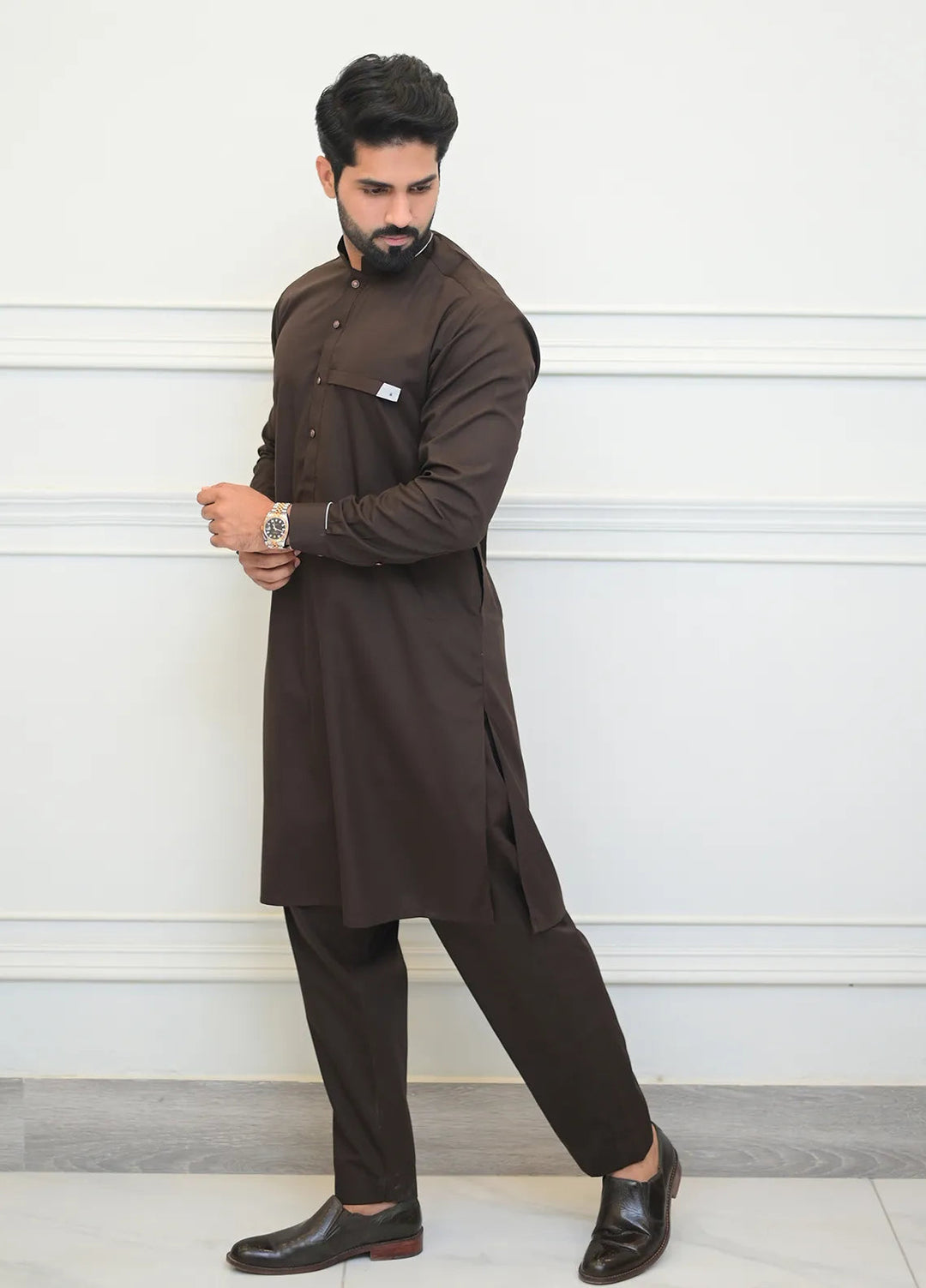 Label M Blended Plain Men 2 Piece Suit - TS1
