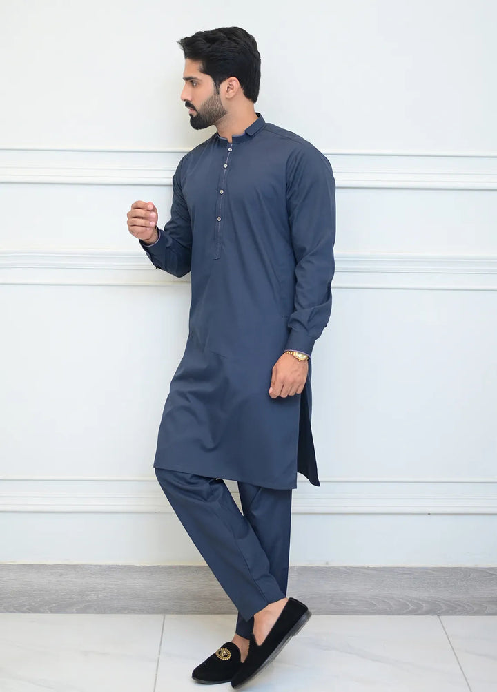 Label M Blended Plain Men 2 Piece Suit - TS2