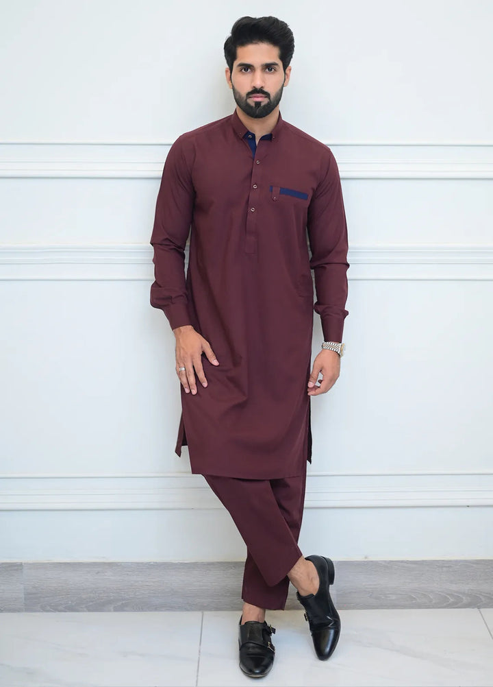 Label M Blended Plain Men 2 Piece Suit - TS3