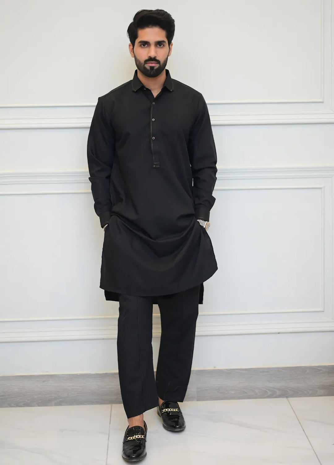 Label M Blended Plain Men 2 Piece Suit - TS8