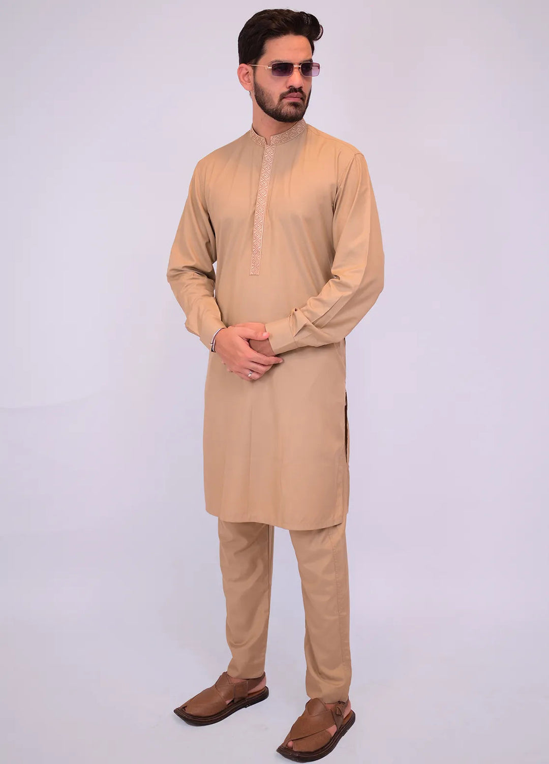 Label M Blended Plain Men 2 Piece Suit - TS9