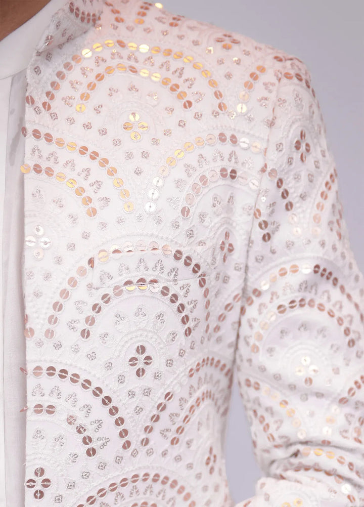 Label M Chiffon Embroidered Men Prince Coat -  PC0011