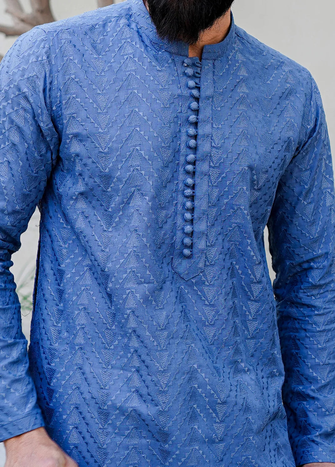 Label M Cotton Embroidered Men Kurta - CK3