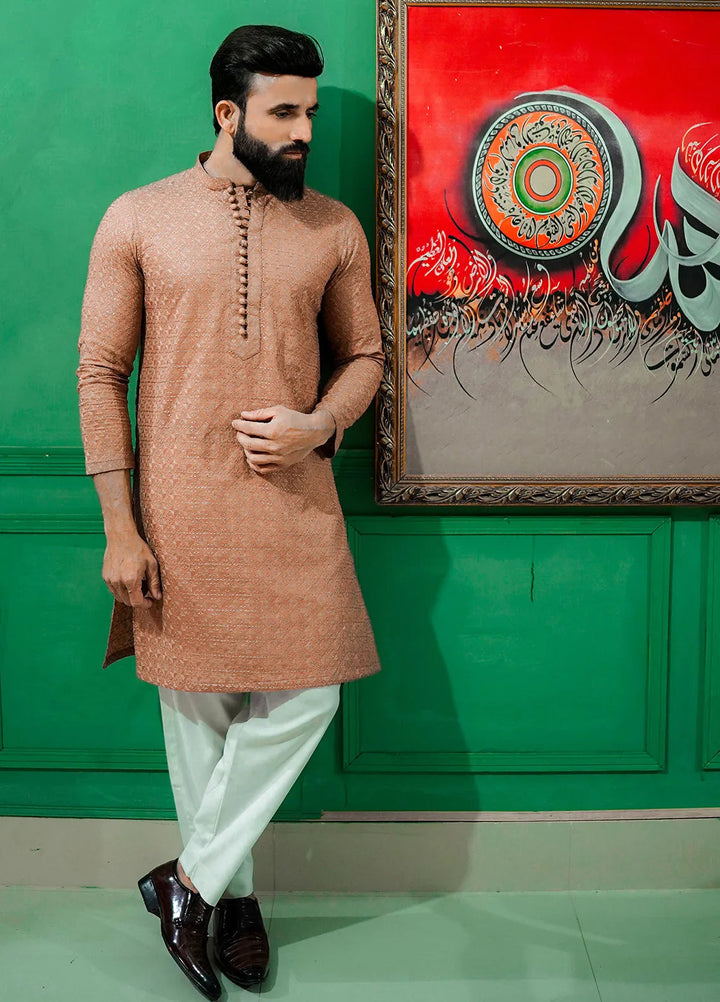 Label M Cotton Embroidered Men Kurta - CK4