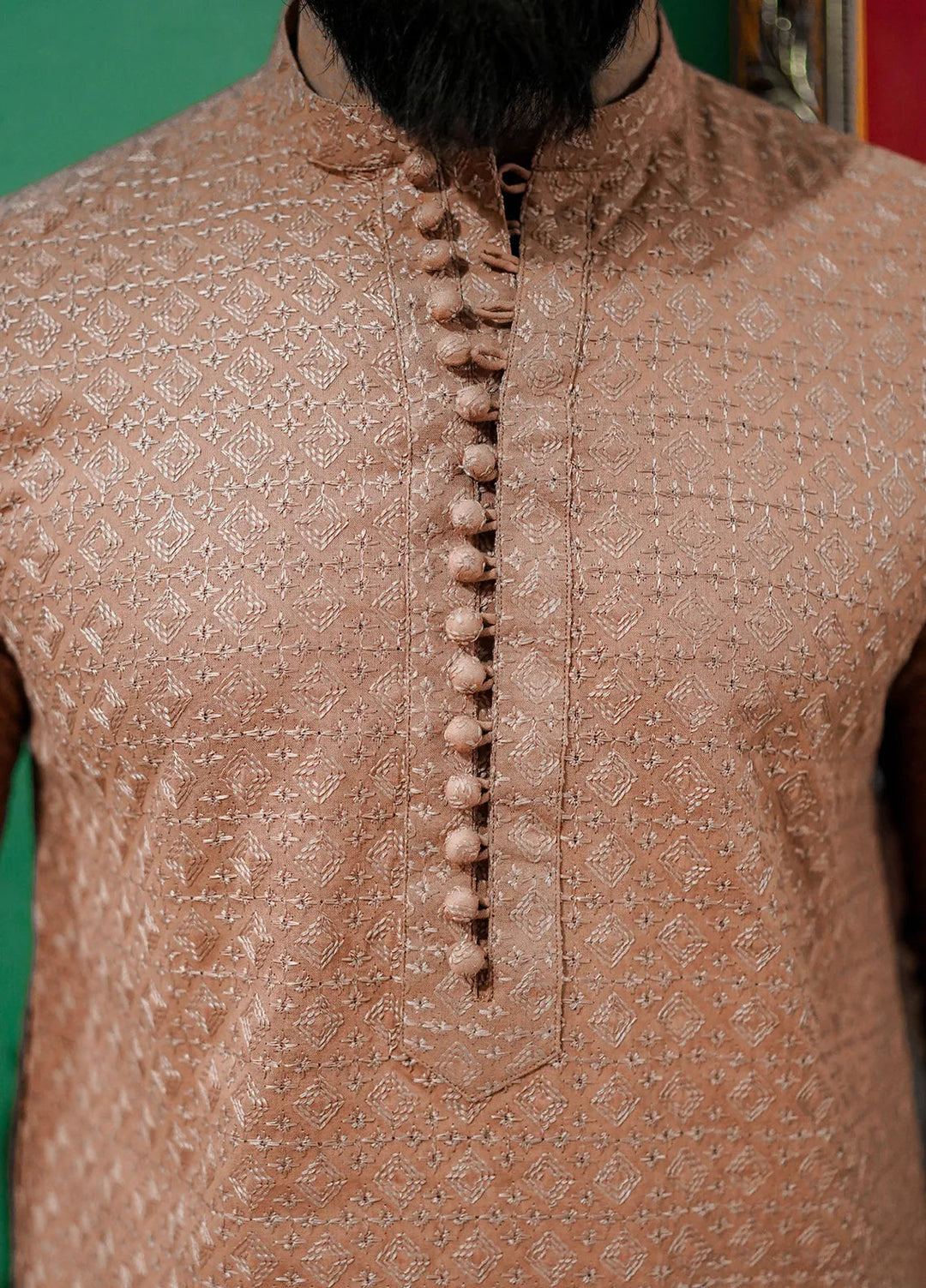 Label M Cotton Embroidered Men Kurta - CK4