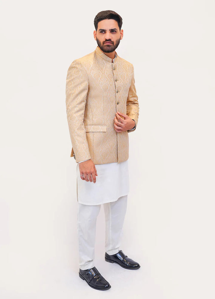 Label M Jamawar Embroidered Men Prince Coat -  PC004