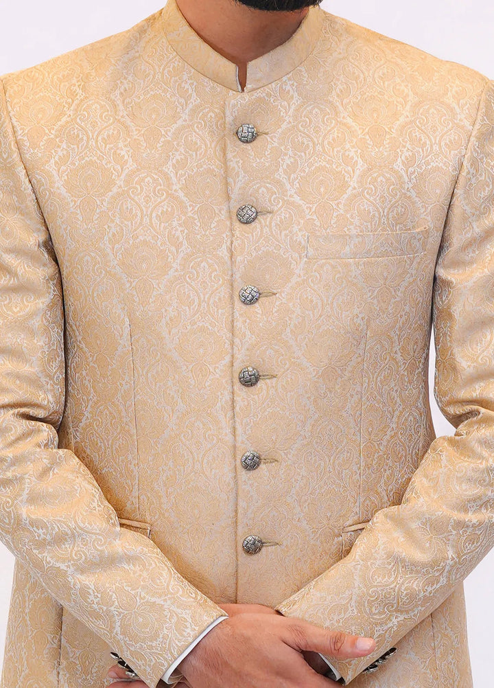 Label M Jamawar Embroidered Men Prince Coat -  PC004