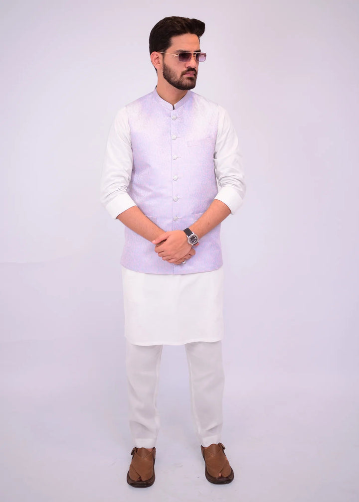 Lilac Jamawar Waistcoat