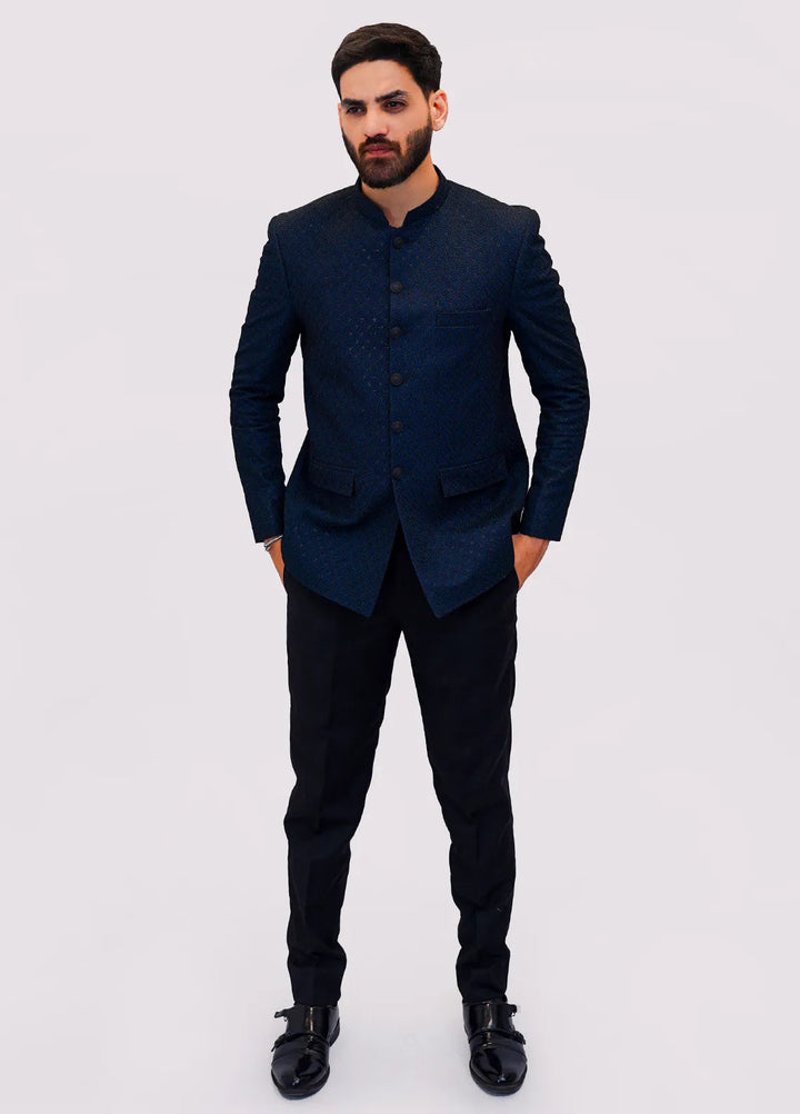 Label M Raw Silk Embroidered Men Prince Coat -  PC0002