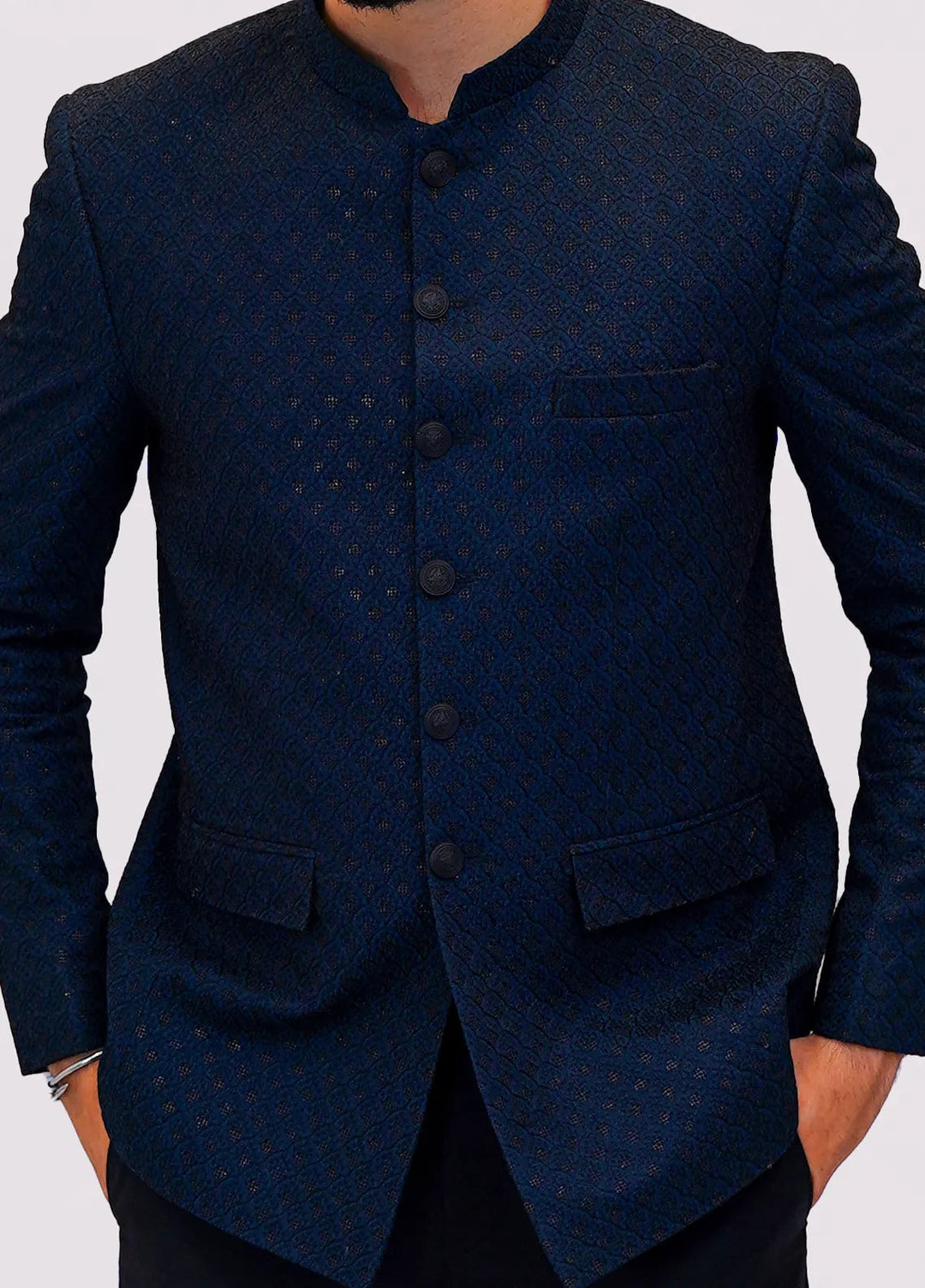 Label M Raw Silk Embroidered Men Prince Coat -  PC0002