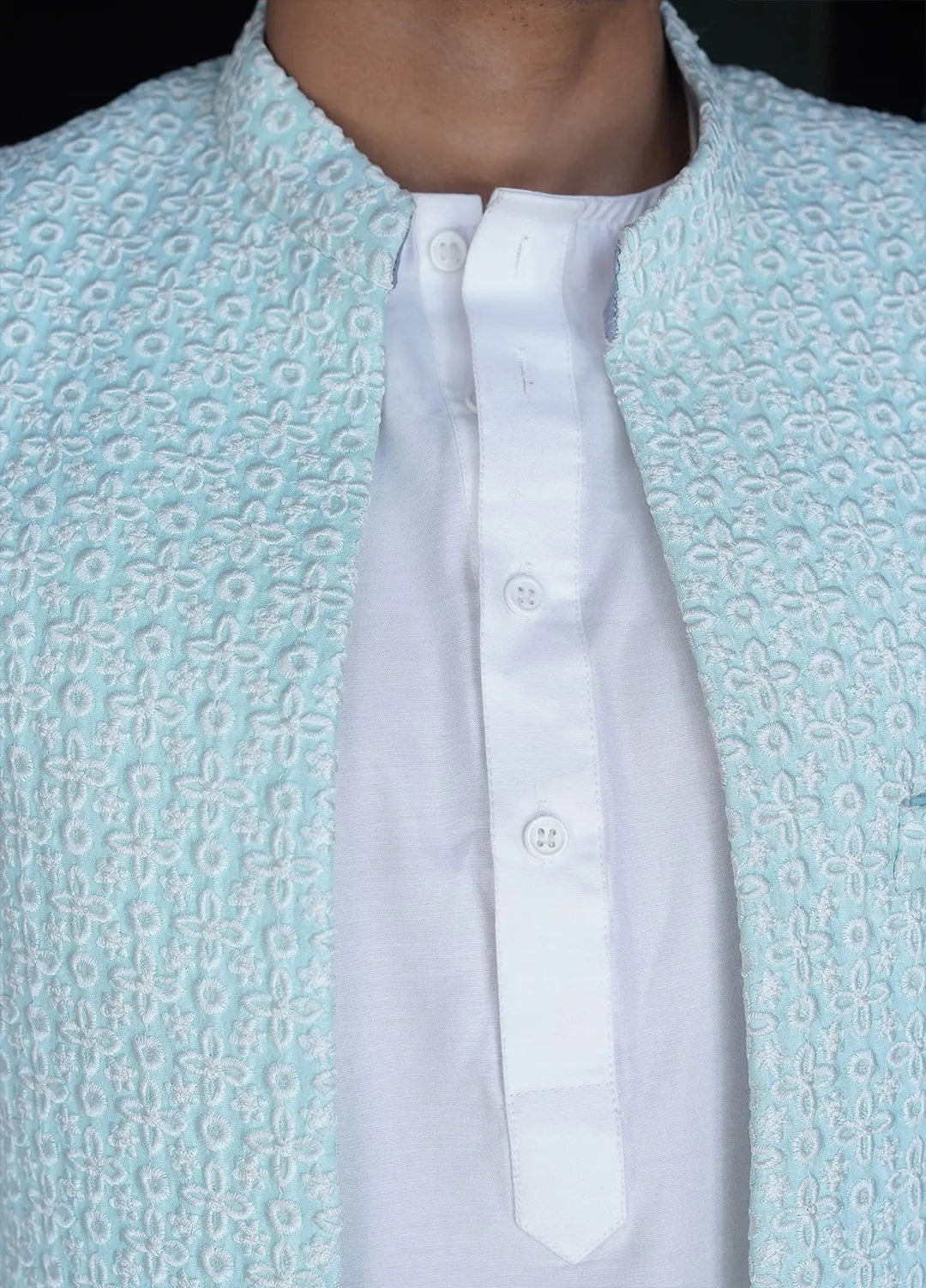 Label M Raw Silk Embroidered Men Prince Coat -  PC0013