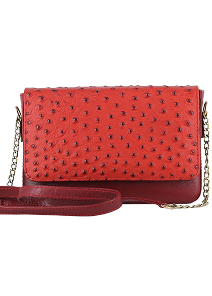 Lafanzo Leather Clutch Bag zk05 Crimson Red