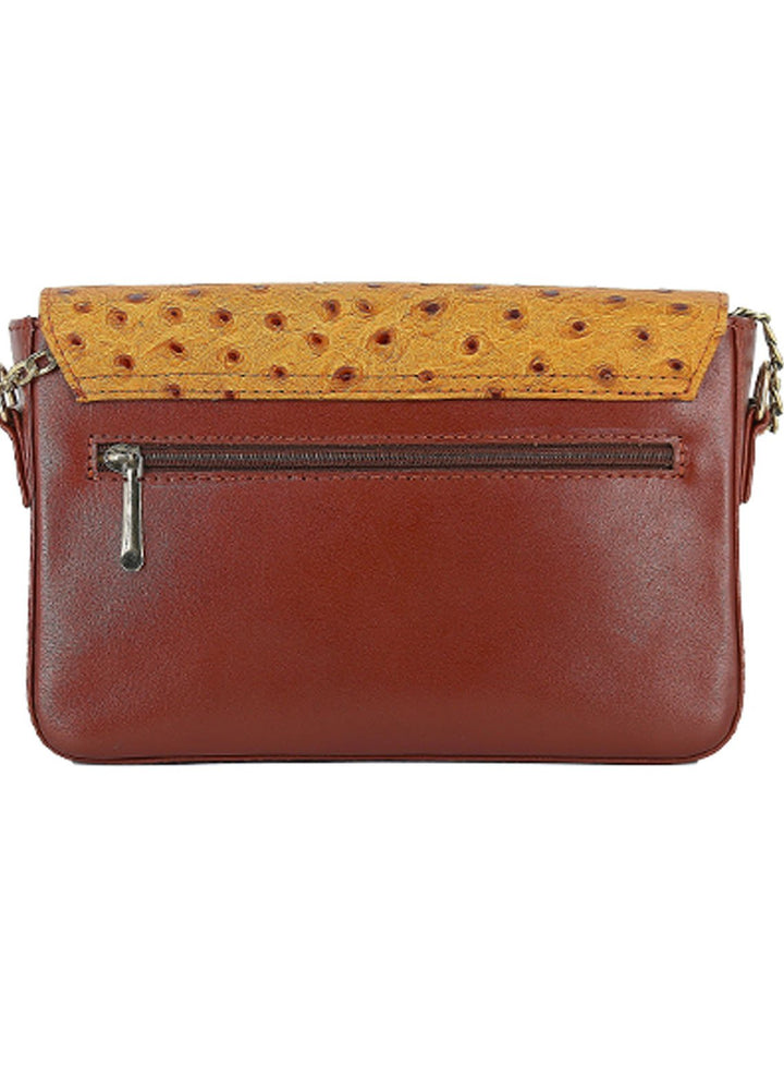 Lafanzo Leather Clutch Bag zk05 Tawny Brown