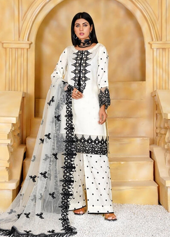 Ayat Pret Embroidered Raw Silk 3 Piece Suit Chambali