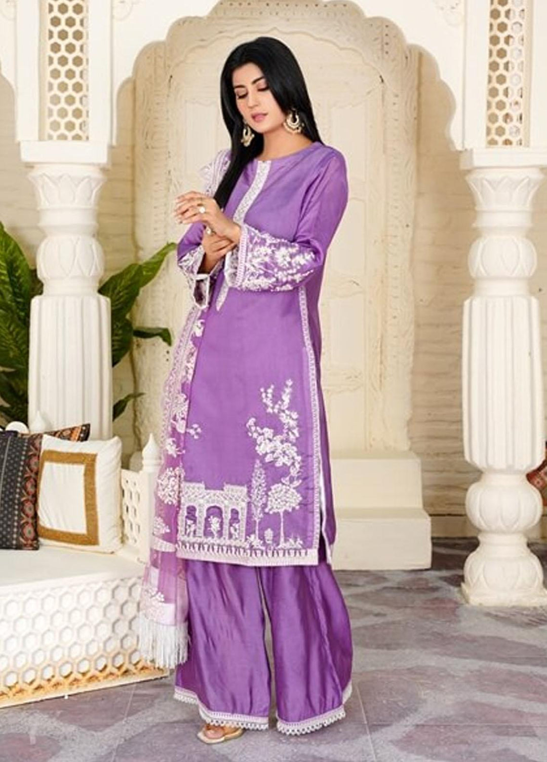 Ayat Pret Embroidered Cotton Silk 3 Piece Suit Kasni