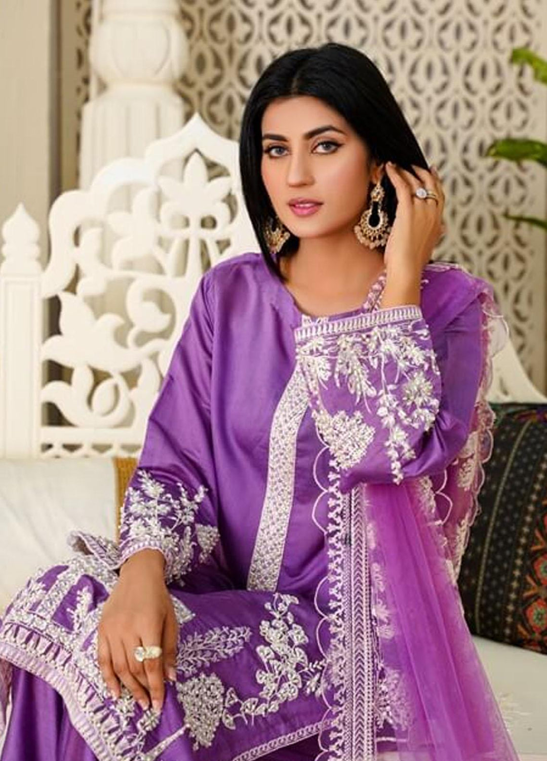 Ayat Pret Embroidered Cotton Silk 3 Piece Suit Kasni