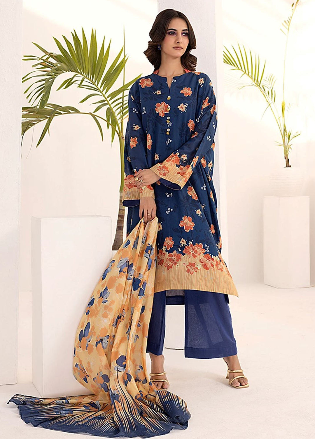 Laira by Salitex Printed Lawn Suits Unstitched 3 Piece SSW6U3P242UT - Summer Collection