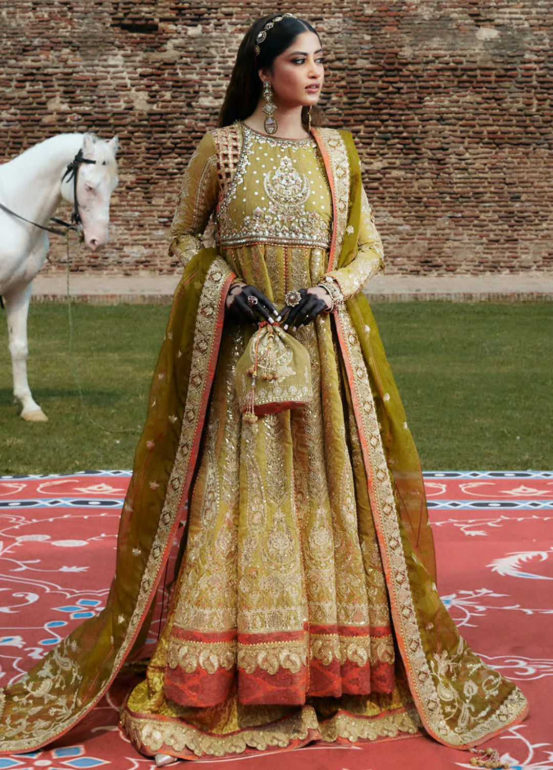 Laj By Lajwant Embroidered Karandi 3 Piece Suit
