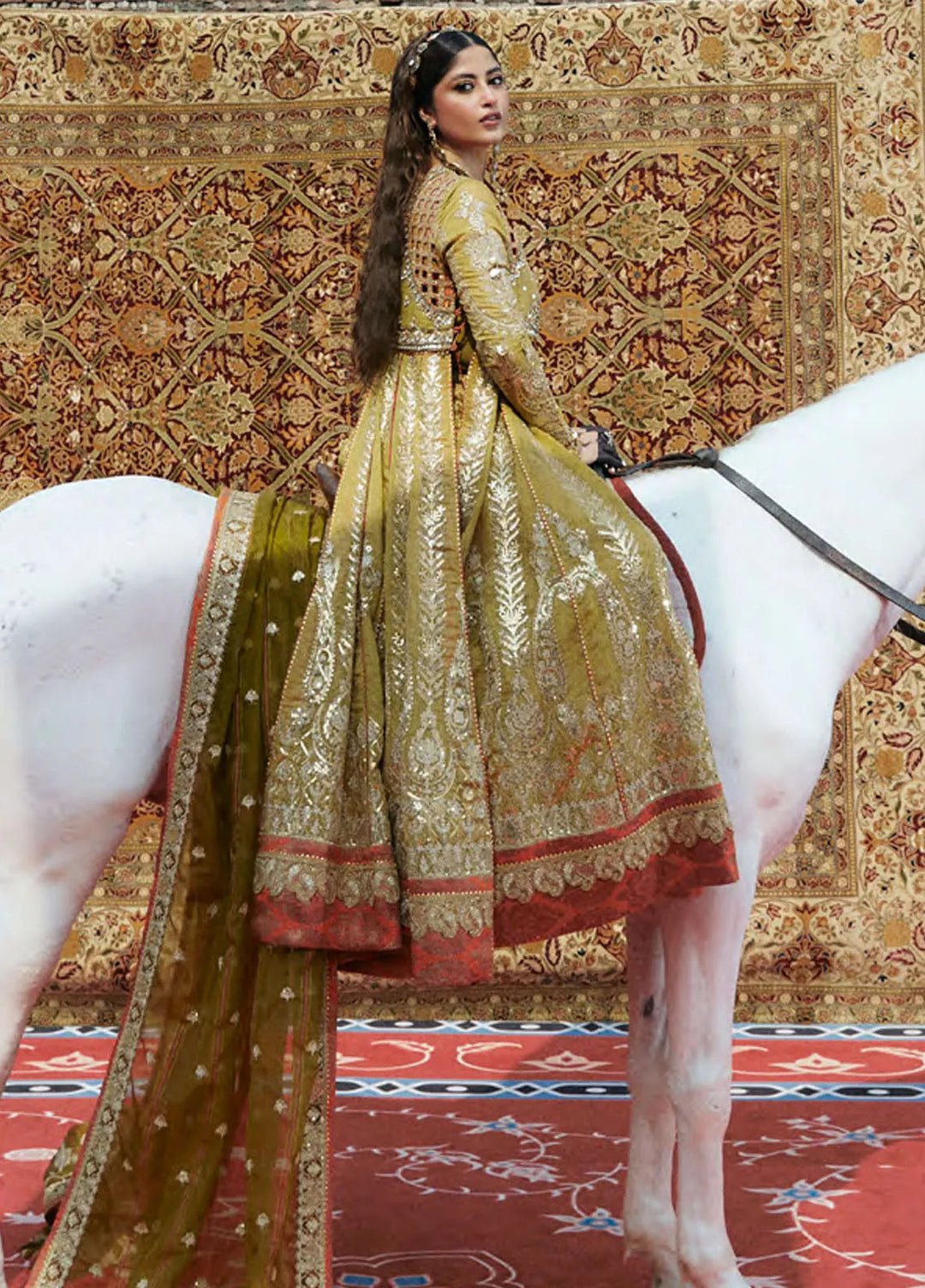 Laj By Lajwant Embroidered Karandi 3 Piece Suit