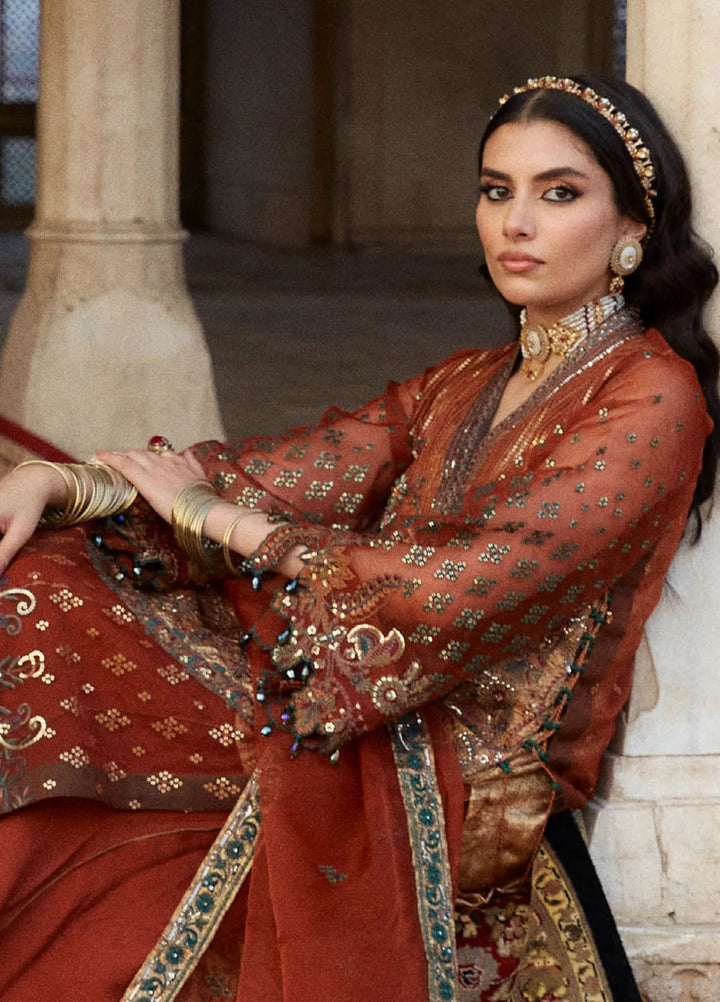 Laj by Lajwanti Embroidered Organza Suit Unstitched 3 Piece MW24L D-08 Shahrani - Winter Collection