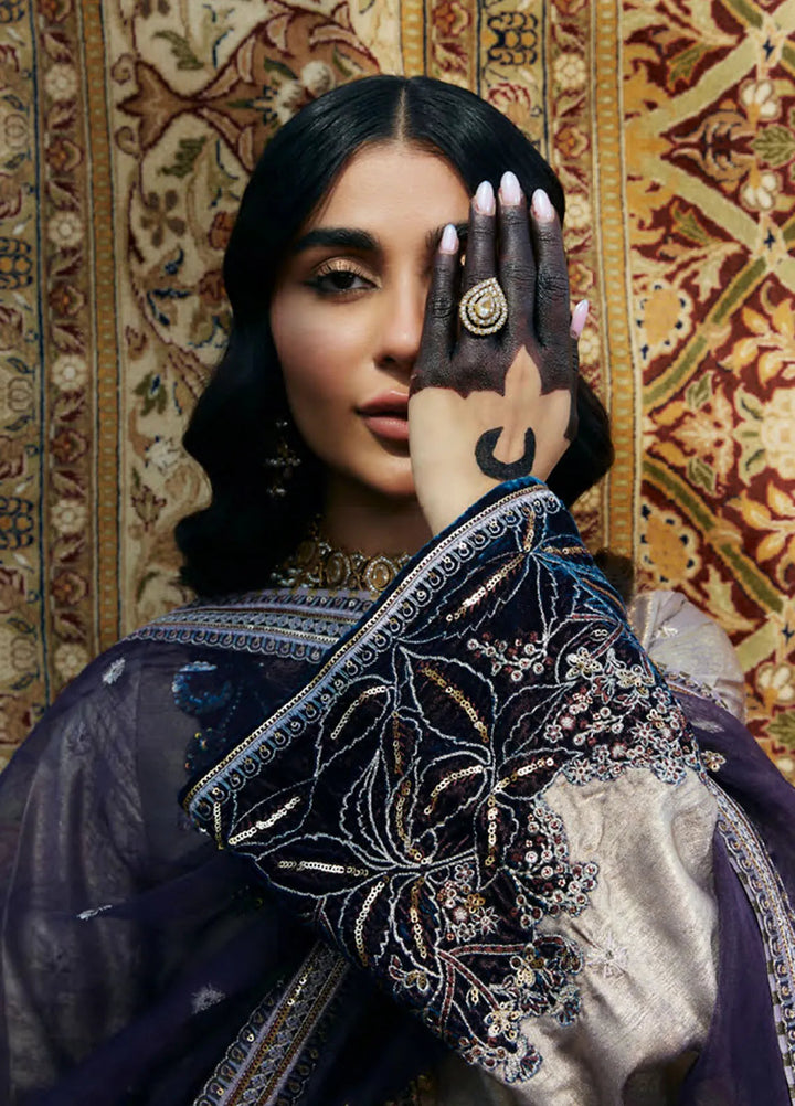 Embroidered Shimmer 3 Piece Suit