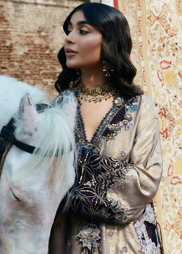 Embroidered Shimmer 3 Piece Suit