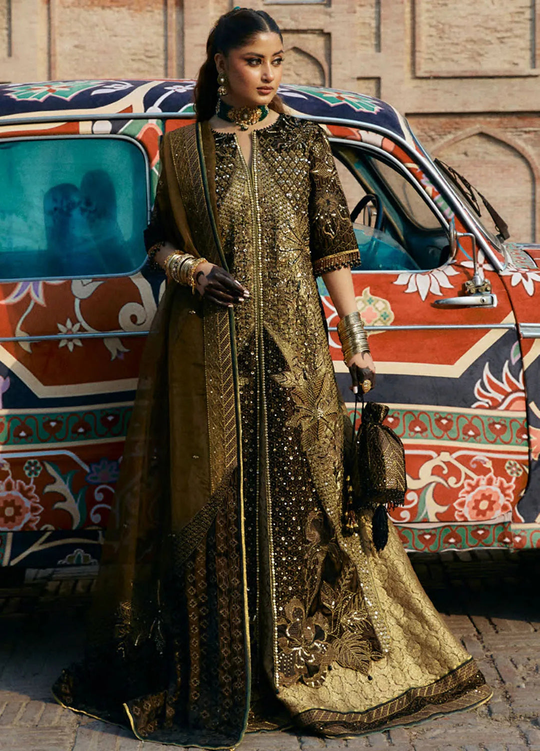 Laj By Lajwant Embroidered Velvet 3 Piece Suit